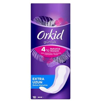 پد روزانه ارکید Orkid Extra uzun سایز خیلی بلند بسته 18 عددی