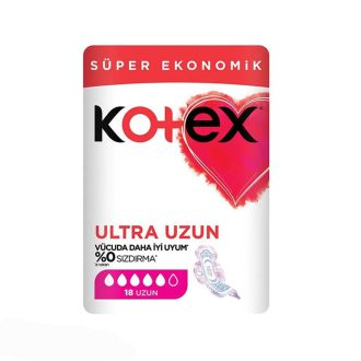 نوار بهداشتی کوتکس Kotex سایز بلند بسته ۱۸ عددی
