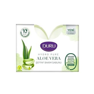 صابون دورو آبرسان حاوی عصاره آلوئه ورا حاوی گلیسیرین مدل HYDRO PURE بسته ۲ عددی