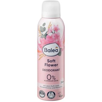 اسپری دئودورانت باله آ Soft Flower بدون آلومینیوم با رایحه گل آبی و هورتانسیا