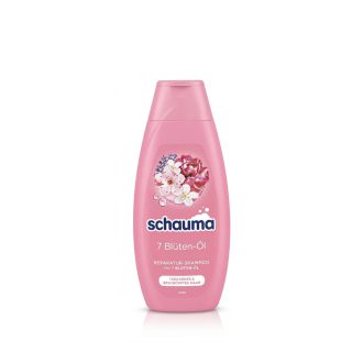 شامپو مو ترمیم‌کننده شوما مدل 7 Blüten-Öl با ۷ روغن گل حجم ۴۰۰ میل (برند Schauma ساخت آلمان)