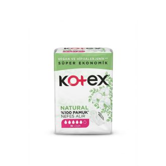 نوار بهداشتی کوتکس مدل Natural سایز بزرگ (Uzun) بسته ۱۶ عددی